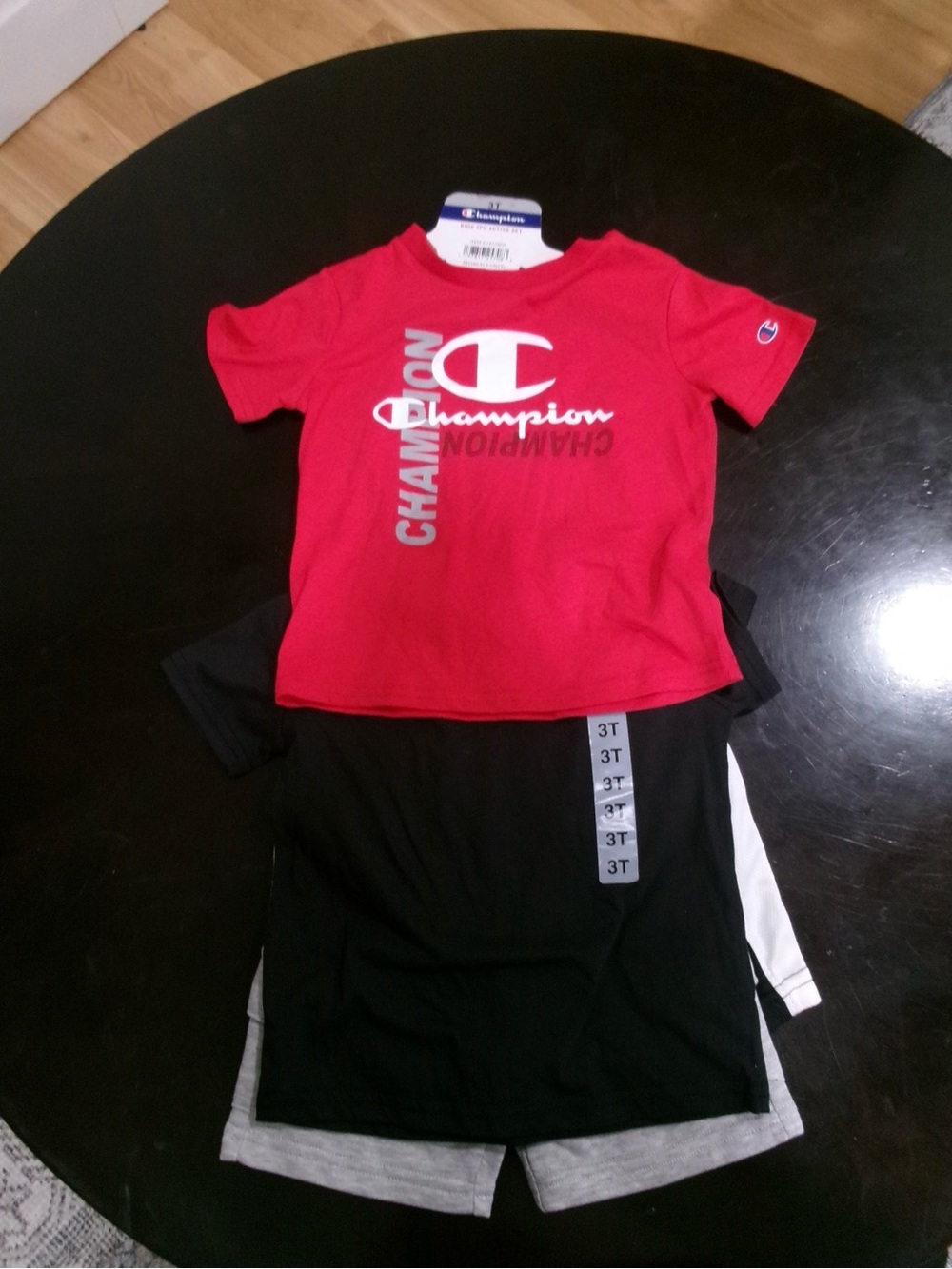 Champion Red Logo Short Sleeve Tee for Kids